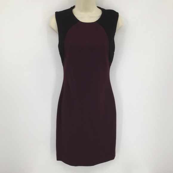 DVF Diane von Furstenberg Hallie Brazen Plum purple dress colorblock new 12 - Picture 1 of 8